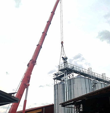 Rund-Lagersilo - Silokran von Walter Maschinenbau